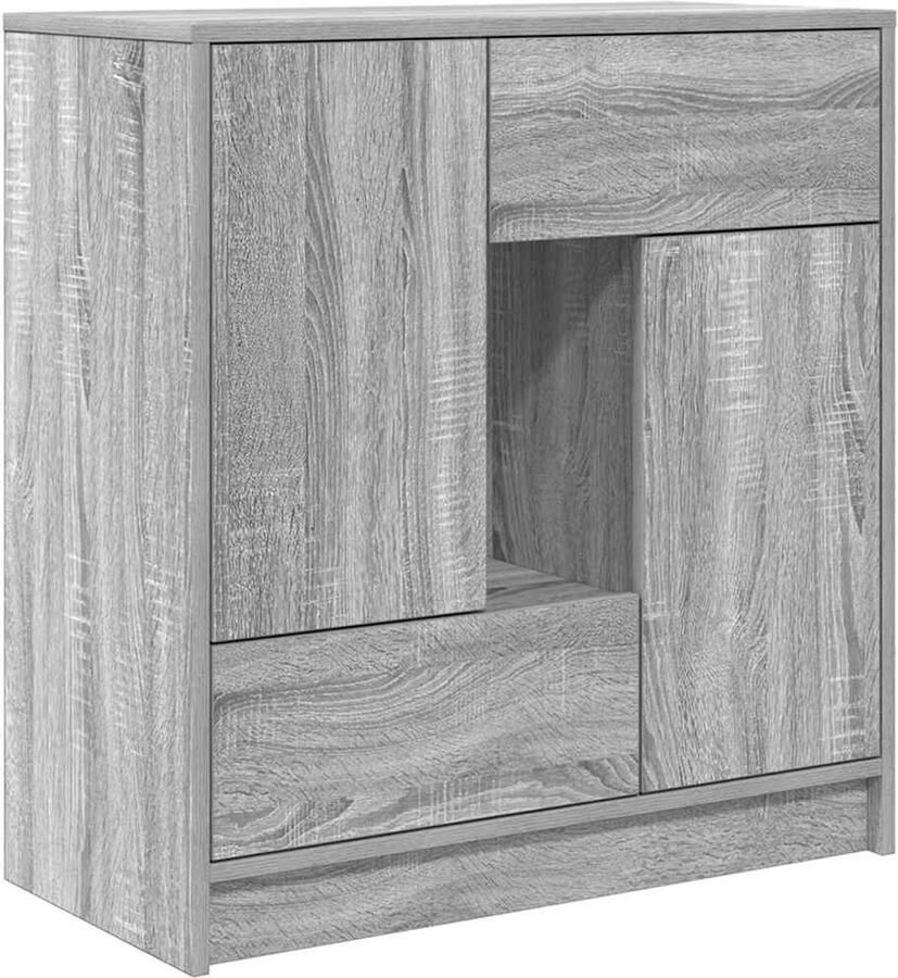 VidaXL Dressoir met lades en deuren 70 5x34x74 5 cm grijs Sonoma