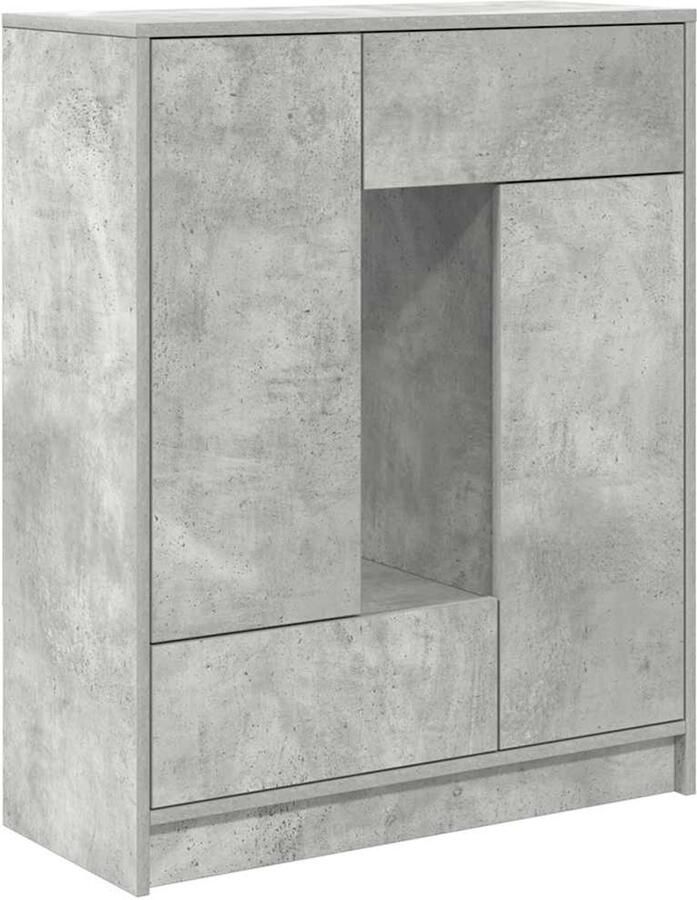 VidaXL Dressoir met lades en deuren 73x31x90 cm betongrijs