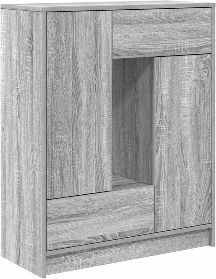 VidaXL Dressoir met lades en deuren 73x31x90 cm grijs Sonoma