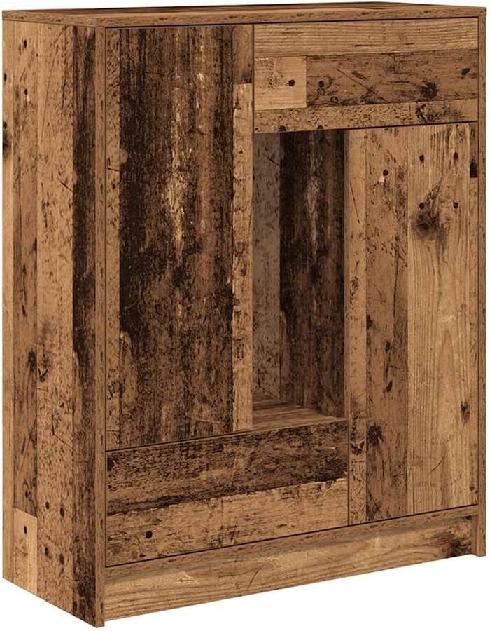 VidaXL Dressoir met lades en deuren 73x31x90 cm oud hout