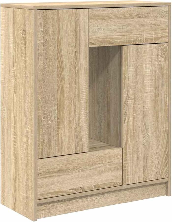 VidaXL Dressoir met lades en deuren 73x31x90 cm sonoma eikenkleurig
