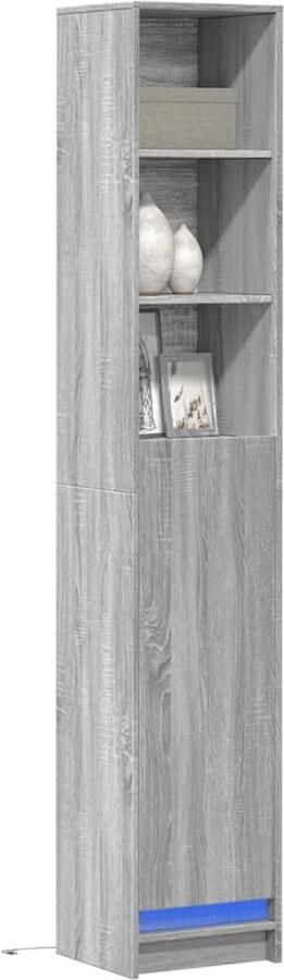 VidaXL Dressoir met LED 36x32 5x200 cm bewerkt hout grijs sonoma eiken