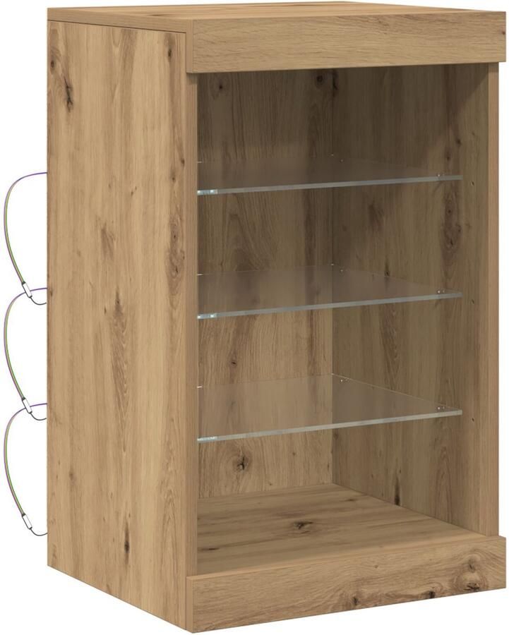VidaXL Dressoir artisanaal eikenkleurig 41 x 37 x 67 cm Bewerkt hout - Foto 2