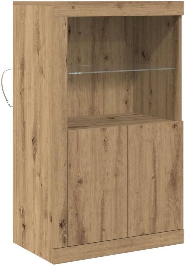 VidaXL Zijkast Ambachtelijk Eiken Spaanplaat Middelgroot Opslagelement