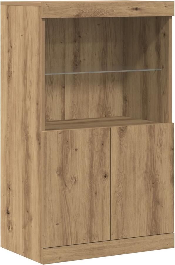 VidaXL Buffettafel Artisan eiken MDF met eikenfineer Groot Rechthoekig - Foto 2