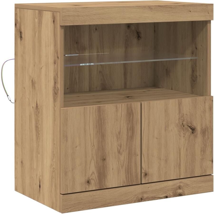VidaXL Sideboard Ambachtelijke Eik Bewerkt Hout Standaard Deuren - Foto 2