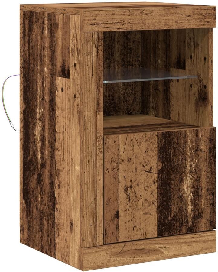 VidaXL Zijkast Oude hout Massief hout Gemiddeld Opslagkast Rechthoekig