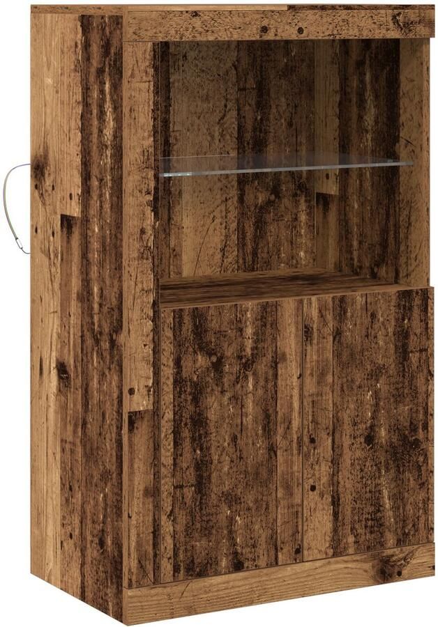 VidaXL Zijkast Oud hout Houtcomposiet Middelgroot Opslagkast