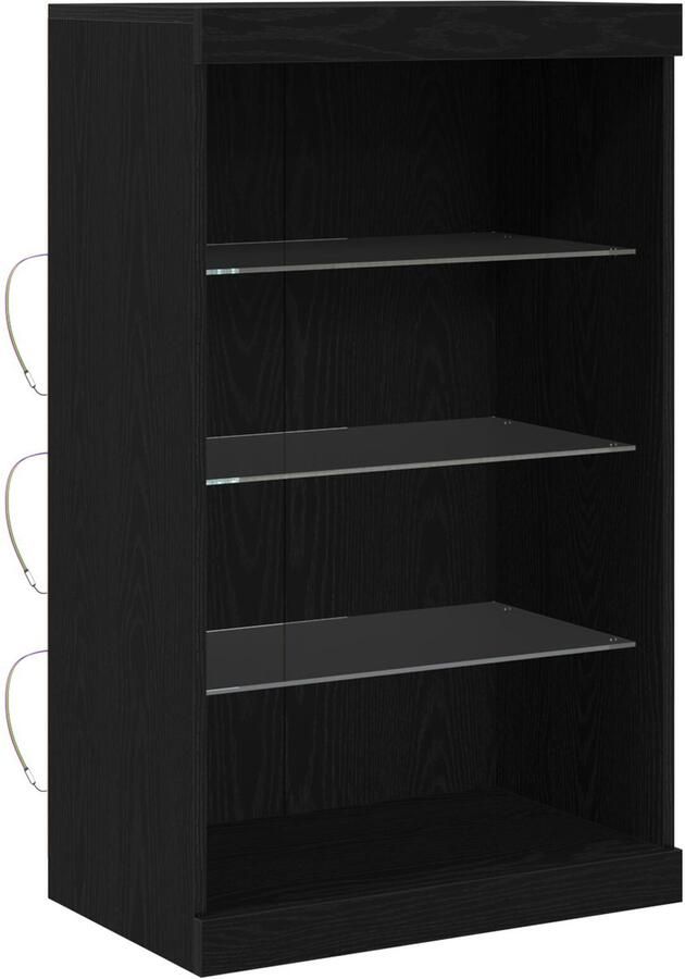 VidaXL Sideboard Zwart eiken Bewerkt hout Middelgroot Buffetopslagmeubel