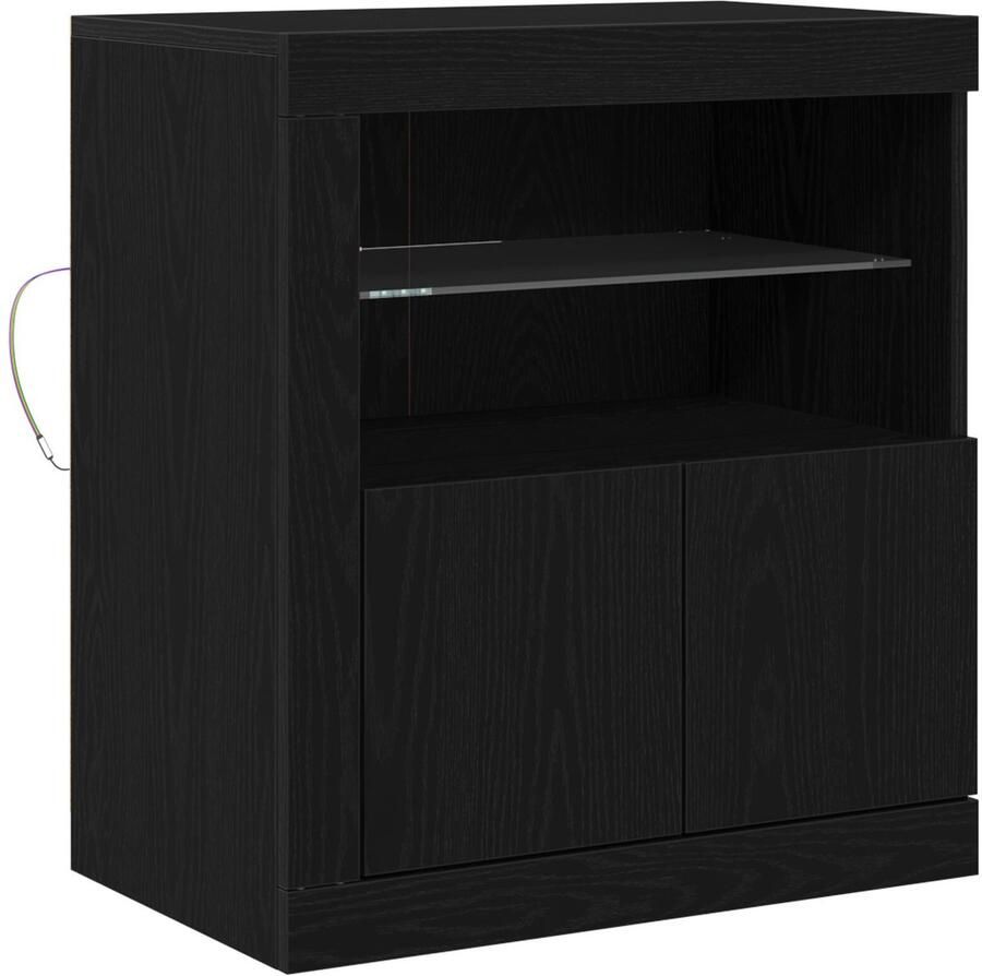 VidaXL Sideboard Zwart eikenhout Bewerkt hout Middelgroot Buffet