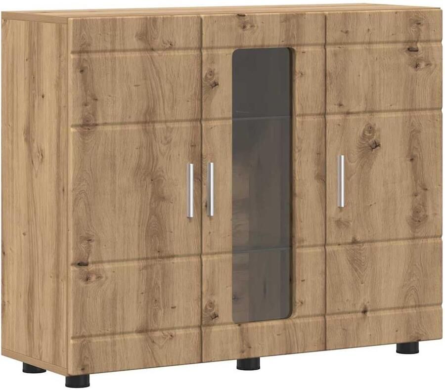 VidaXL Dressoir met plank artisanaal eikenkleurig 55 5 x 29 x 100 cm