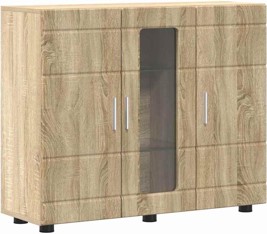 VidaXL Dressoir met plank Sonoma eiken 55 5 x 29 x 100 cm Bewerkt hout