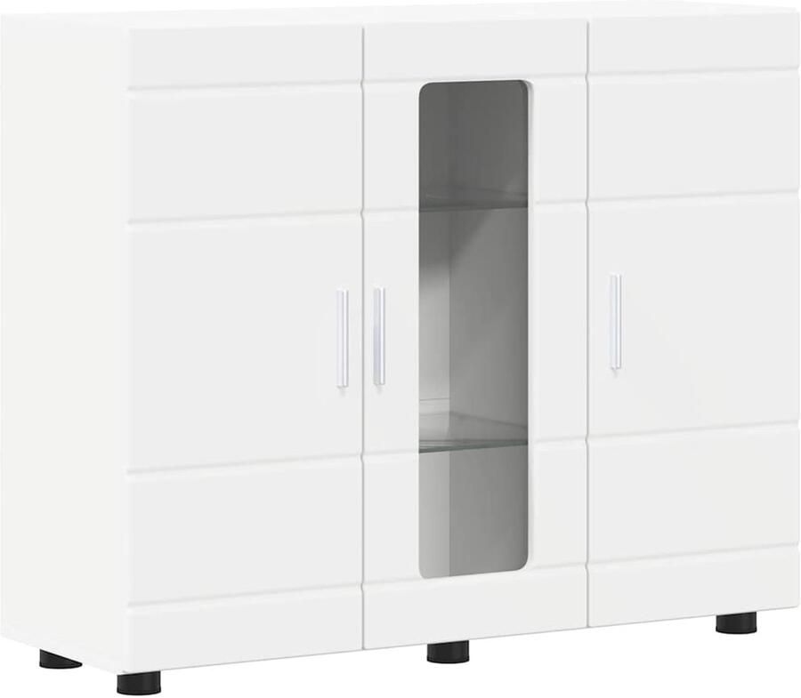 VidaXL Dressoir met plank Wit 55 5 x 29 x 100 cm Bewerkt hout