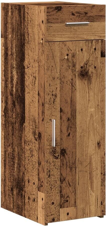 VidaXL Dressoir met lade Oud hout 30 x 42.5 x 93 cm Bewerkt hout - Foto 2