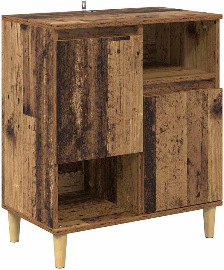 VidaXL Dressoir Oud hout 35 x 60 x 70 cm Bewerkt hout