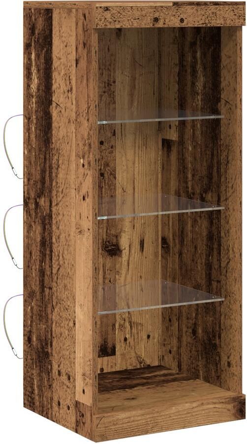 VidaXL Sideboard met LED-verlichting Oude Hout 41x37x100 cm