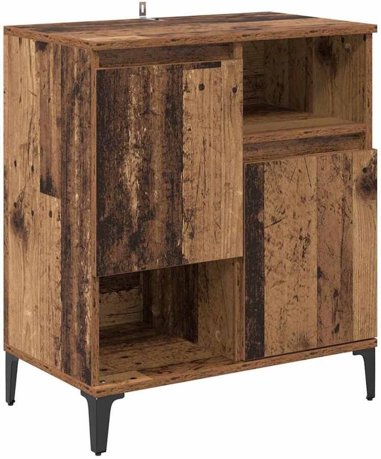 VidaXL Dressoir Oud hout 60 x 35 x 70 cm Bewerkt hout