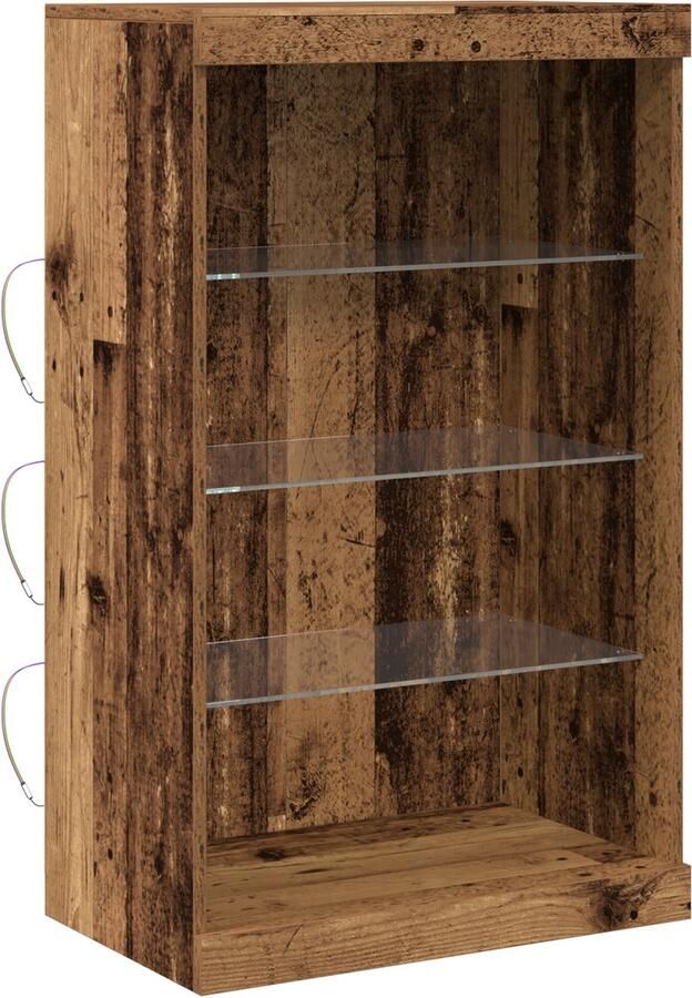 VidaXL Dressoir Oud hout 60.5 x 37 x 100 cm Bewerkt hout