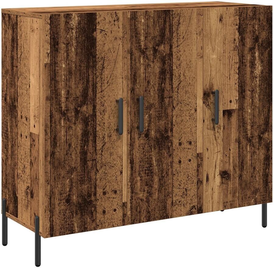 VidaXL Dressoir Oud Hout 90x34x80 cm Gelaagd Hout