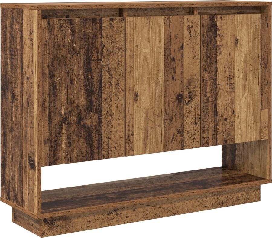 VidaXL Dressoir met plank met de deur Oud hout 97 x 29 x 75 cm Bewerkt hout