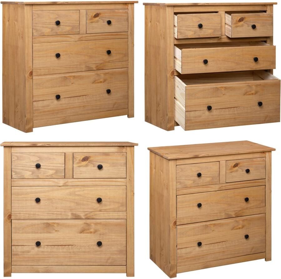 VidaXL Dressoir Panama Range 80x40x83 cm grenenhout Dressoir Dressoirs Houten Dressoir Bijzetkast