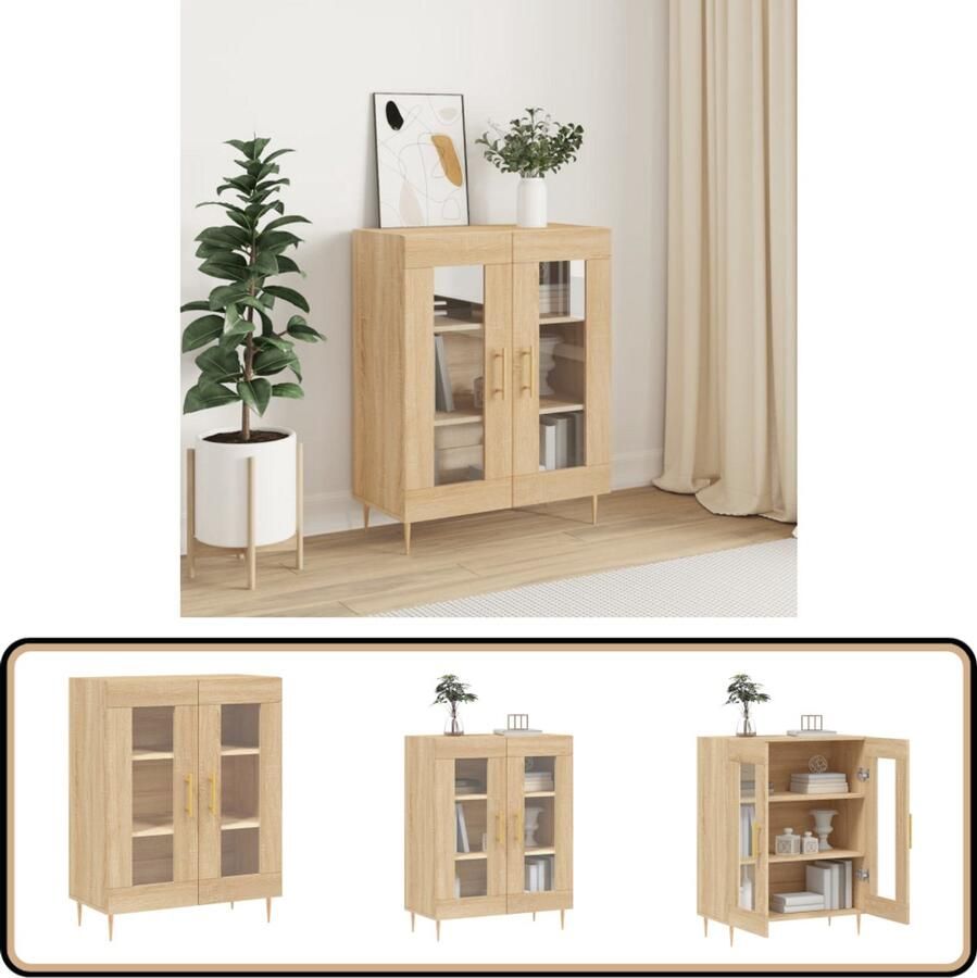 VidaXL Dressoir Sonoma Eiken 69 5x34x90 cm Dressoir Salontafel Houten Dressoir Vintage Dressoir Landelijk Dressoir