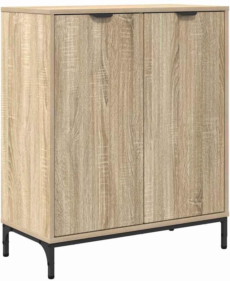 VidaXL Dressoir Sonoma eiken 69.5 x 33 x 82 cm Bewerkt hout