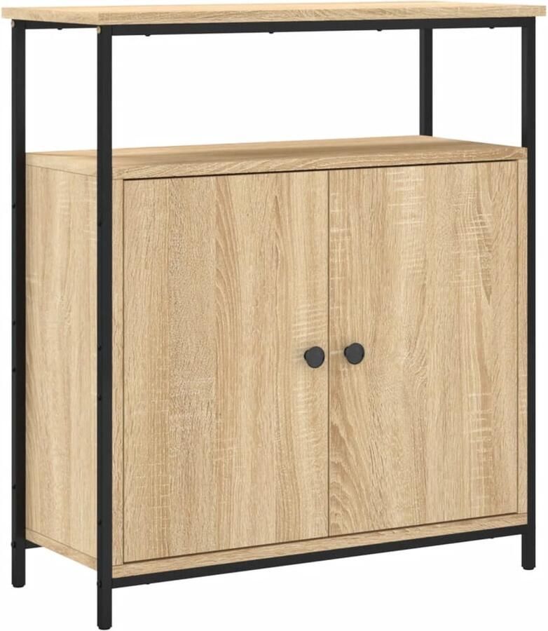 VidaXL -Dressoir-70x30x80-cm-bewerkt-hout-sonoma-eikenkleurig - Foto 3
