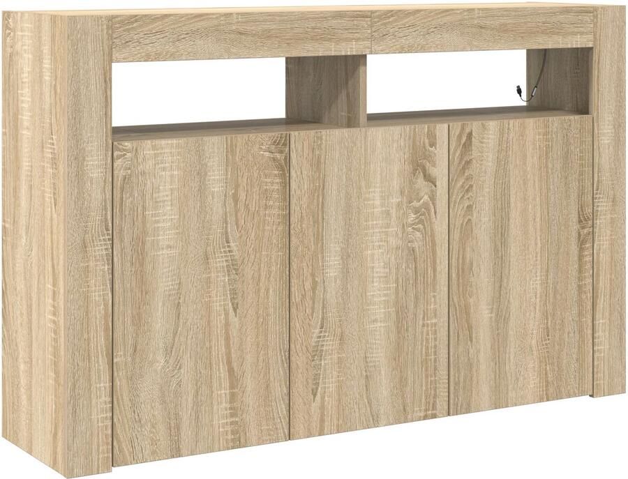 VidaXL Dressoir Sonoma eiken Engineered hout 116 x 30 x 75 cm Dressoir - Foto 2