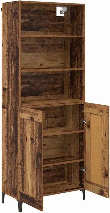 VidaXL Dressoir Wandgemonteerd 2 pcs Oud hout Bewerkt hout