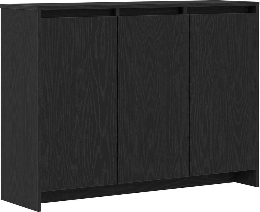 VidaXL Dressoir Zwart Eiken Engineered Hout Middelgroot Opslag - Foto 3