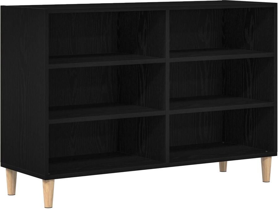 VidaXL Dressoir Zwart eiken Massief Eikenhout 103 5 x 35 x 70 cm