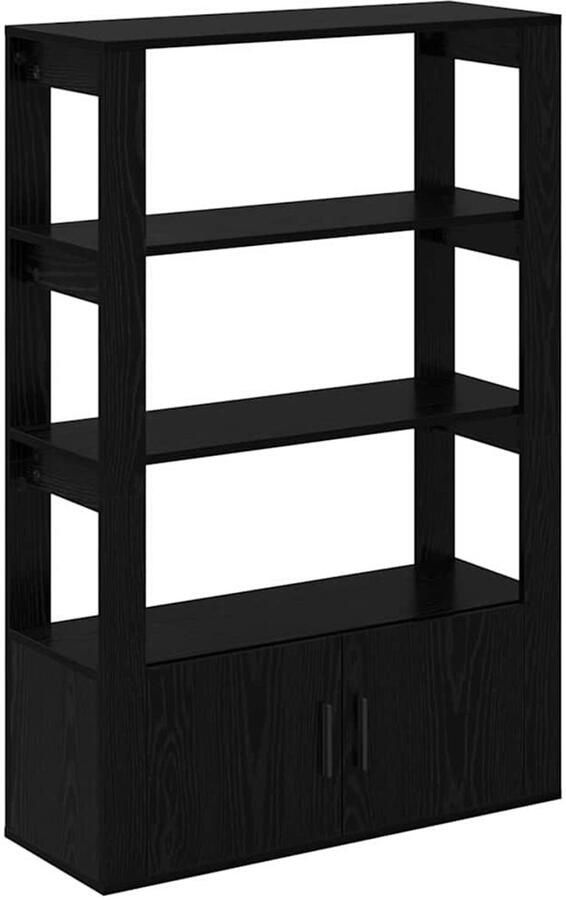 VidaXL Dressoir Zwart eiken 30 x 80 x 119 5 cm Bewerkt hout