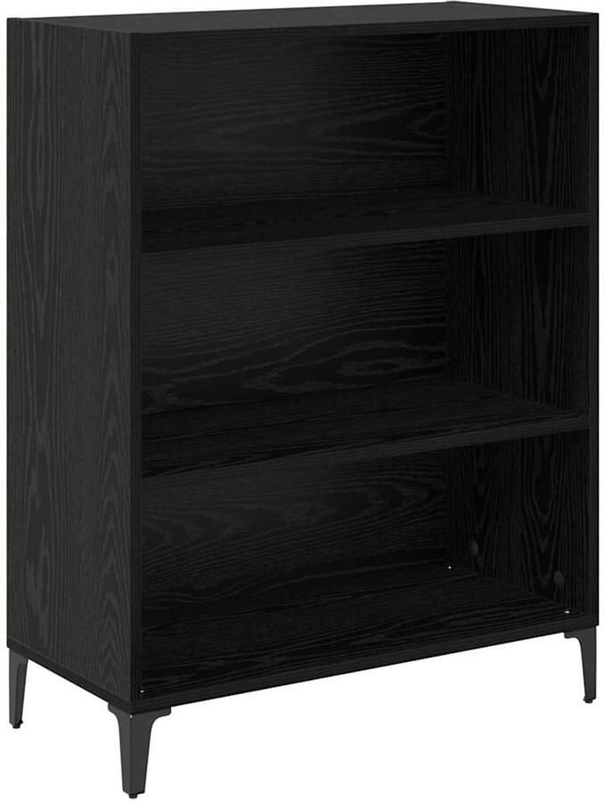 VidaXL Dressoir Zwart eiken 32 5 x 69 5 x 90 cm Bewerkt hout