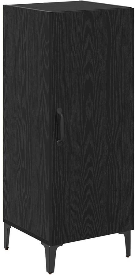 VidaXL Dressoir Zwart Eiken 34 5 x 34 x 90 cm Bewerkt hout