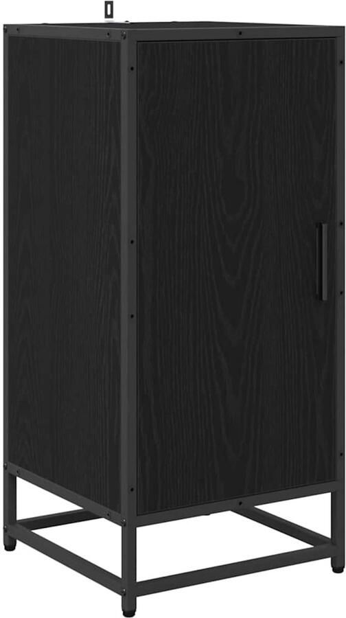 VidaXL Dressoir Zwart eiken 35 x 35.5 x 76 cm Bewerkt hout