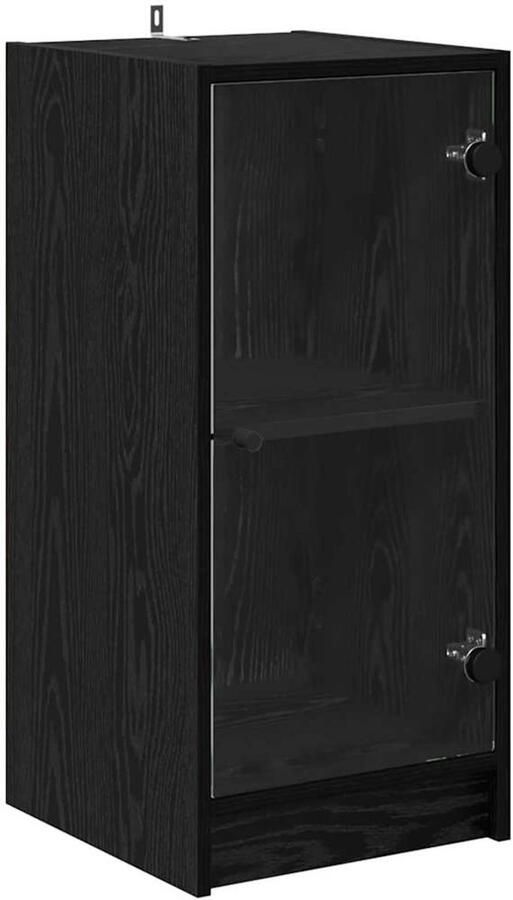 VidaXL Dressoir Zwart eiken 35 x 37 x 76 cm Bewerkt hout