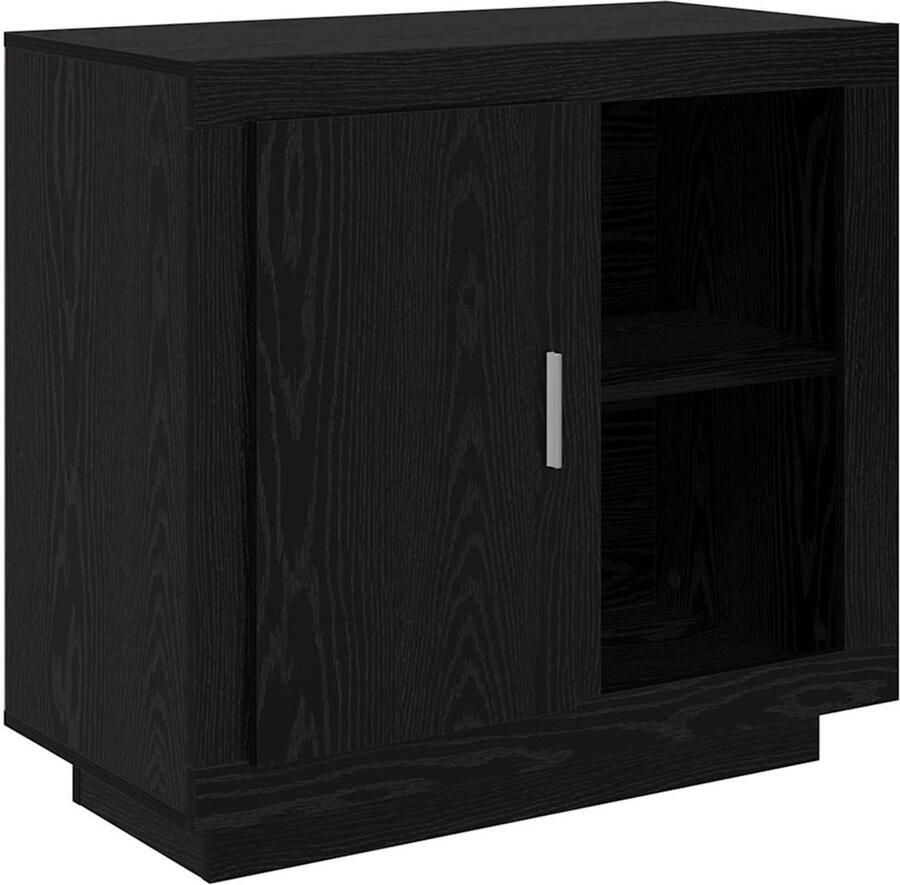 VidaXL Dressoir Zwart eiken 40 x 80 x 75 cm Bewerkt hout