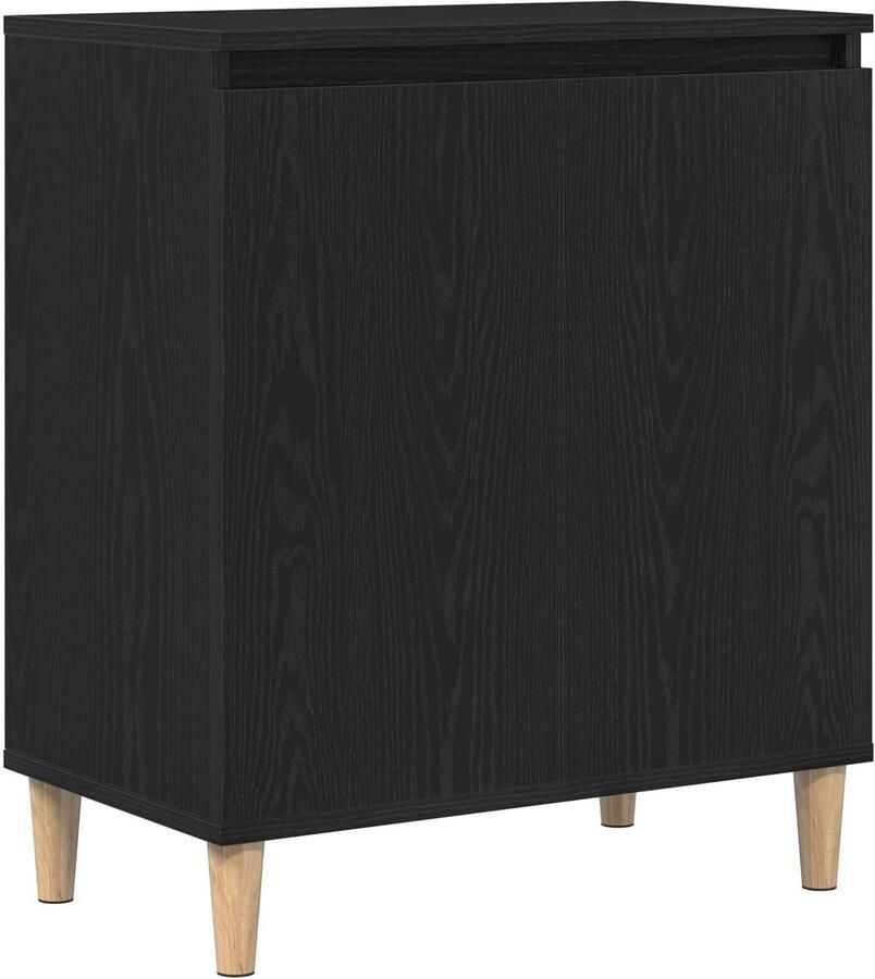 VidaXL Sideboard Zwart Eiken Bewerkt hout Medium Zwart Eiken Sideboard - Foto 2