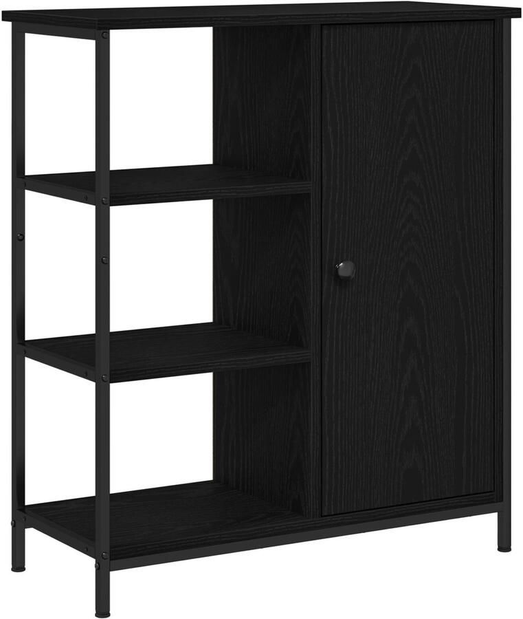 VidaXL Sideboard Zwart eiken Bewerkt hout met een zwart eiken fineer - Foto 2