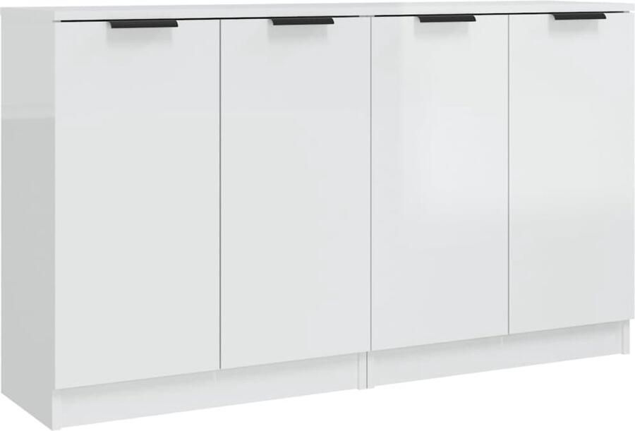 VidaXL Dressoirs 2 stuks Hoogglans Wit 60x30x70 cm Dressoir Witte Dressoir Houten Dressoir Modern Dressoir Minimalistisch Dressoir