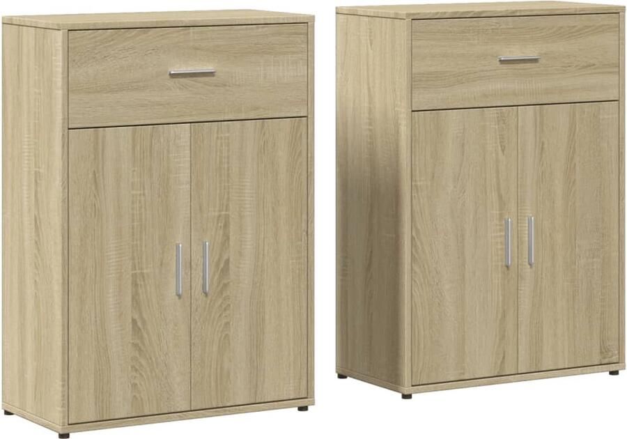 VidaXL -Dressoirs-2-st-60x30x84-cm-bewerkt-hout-sonoma-eikenkleurig