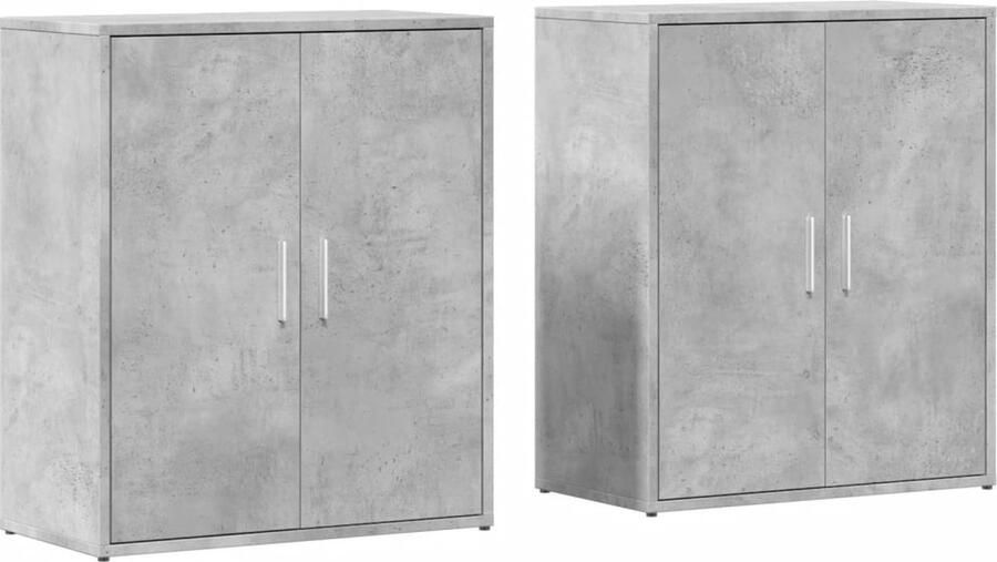 VidaXL -Dressoirs-2-st-60x31x70-cm-bewerkt-hout-betongrijs
