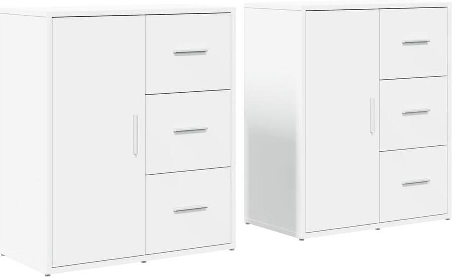 VidaXL -Dressoirs-2-st-60x31x70-cm-bewerkt-hout-wit