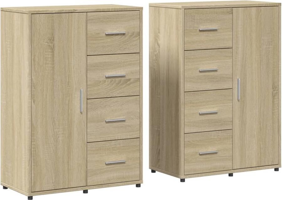 VidaXL -Dressoirs-2-st-60x31x84-cm-bewerkt-hout-sonoma-eikenkleurig