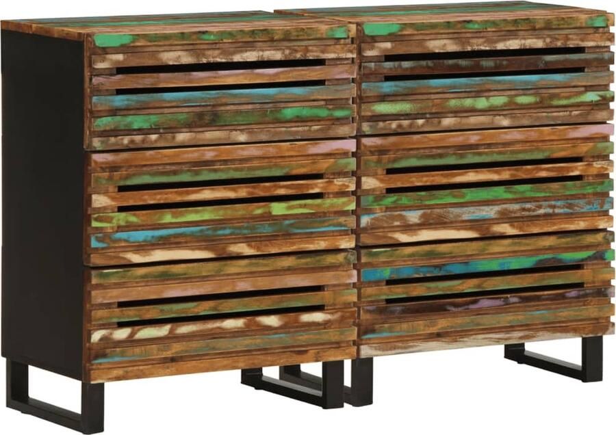 VidaXL Dressoirs 2 st 60x34x75 cm massief acaciahout