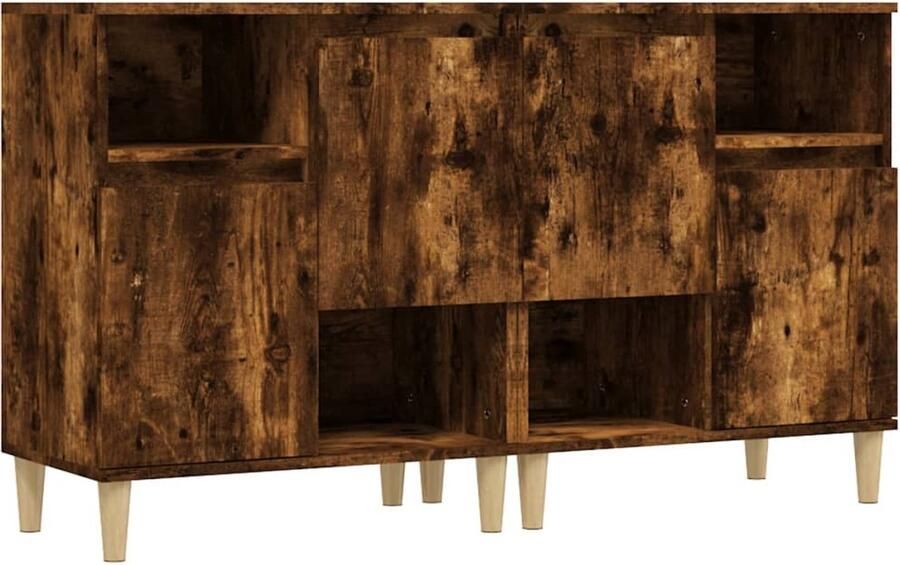 VidaXL Dressoirs Set van 2 Gerookt Eiken 60x35x70 cm Dressoir Meubelen Houten Dressoir Vintage Dressoir Landelijke Stijl