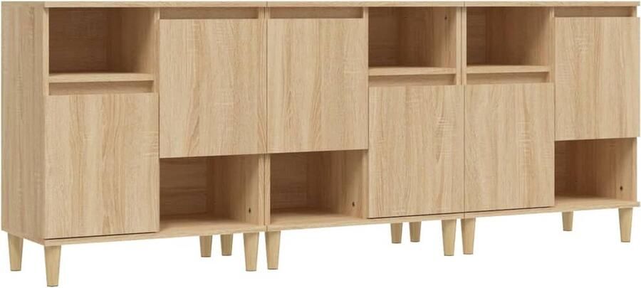 VidaXL -Dressoirs-3-st-60x35x70-cm-bewerkt-hout-sonoma-eikenkleurig - Foto 2