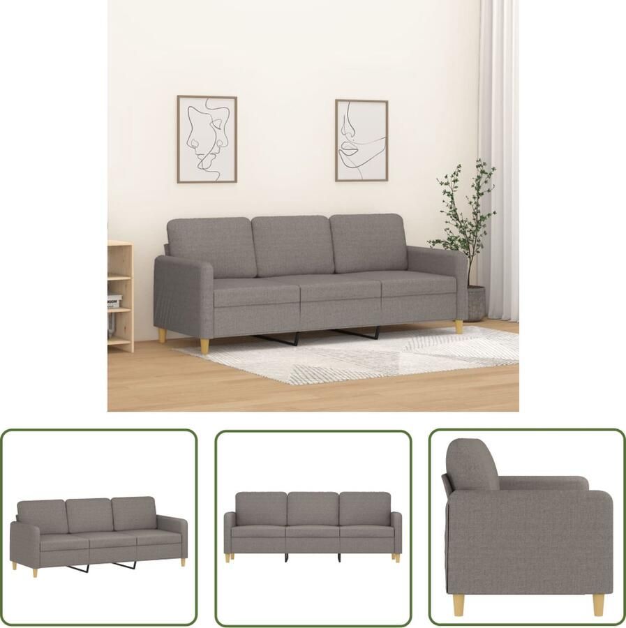 The Living Store Comfortabele 3-zitsbank 198 x 77 x 80 cm Ademend en duurzaam Comfortabele Bank Drie Persoons Bank Banks Kopen Salon Meubels Living Room Furniture