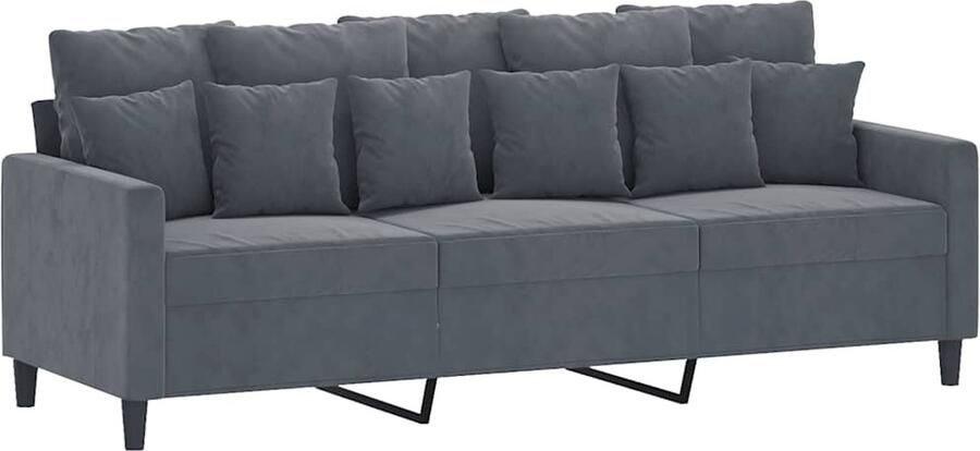 Vida XL vidaXL Driezitsbank 180 cm fluweel donkergrijs-VXL-359314 - Foto 3